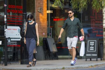 Gemma Chan Dominic Cooper Out Shopping London