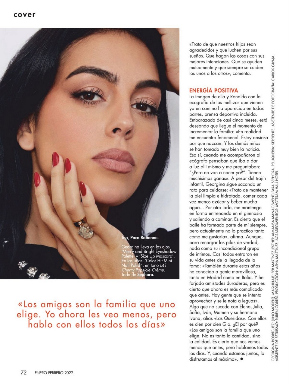 Georgina Rodriguea Incosmopolitan Magazine Spain January February