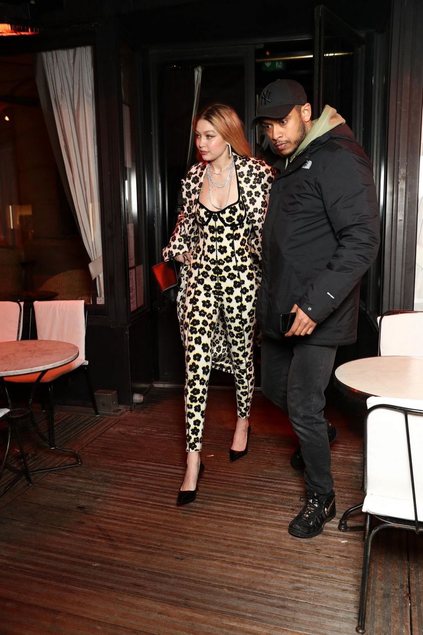 Gigi Hadid Leaves L Avenue Restaurant Paris