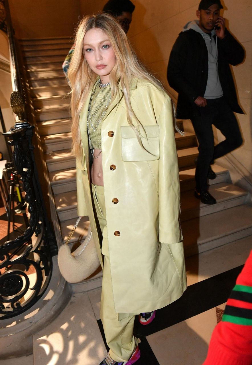 Gigi Hadid Leaves Off White Show Paris Fashion Week