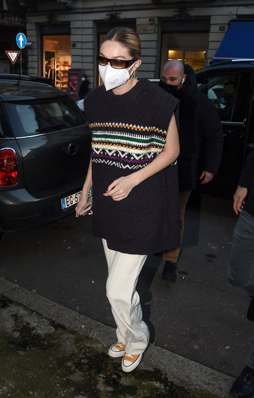 Gigi Hadid Out And About Milan Fashion Week
