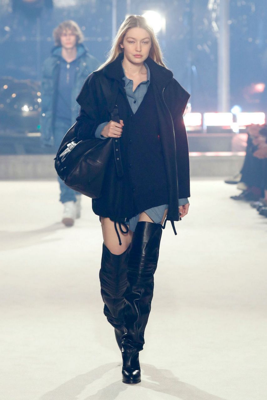 Gigi Hadid Walks Runway Isabel Marant Gashion Show Paris