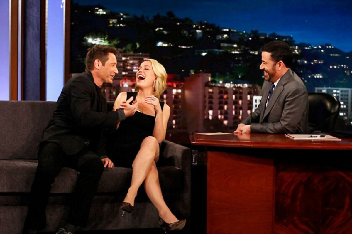 Gillian Anderson Jimmy Kimmel Live New York