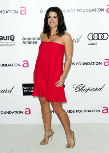 Gina Carano Elton John Aids Foundation Academy Awards Viewing Party Beverly Hills