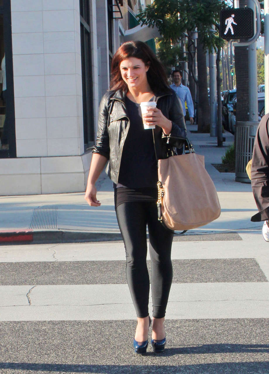 Gina Carano Tight Leggings Out About Beverly Hills