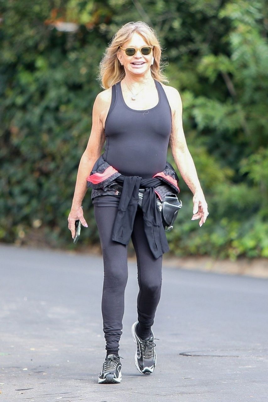 Goldie Hawn Out For Walk Brentwood