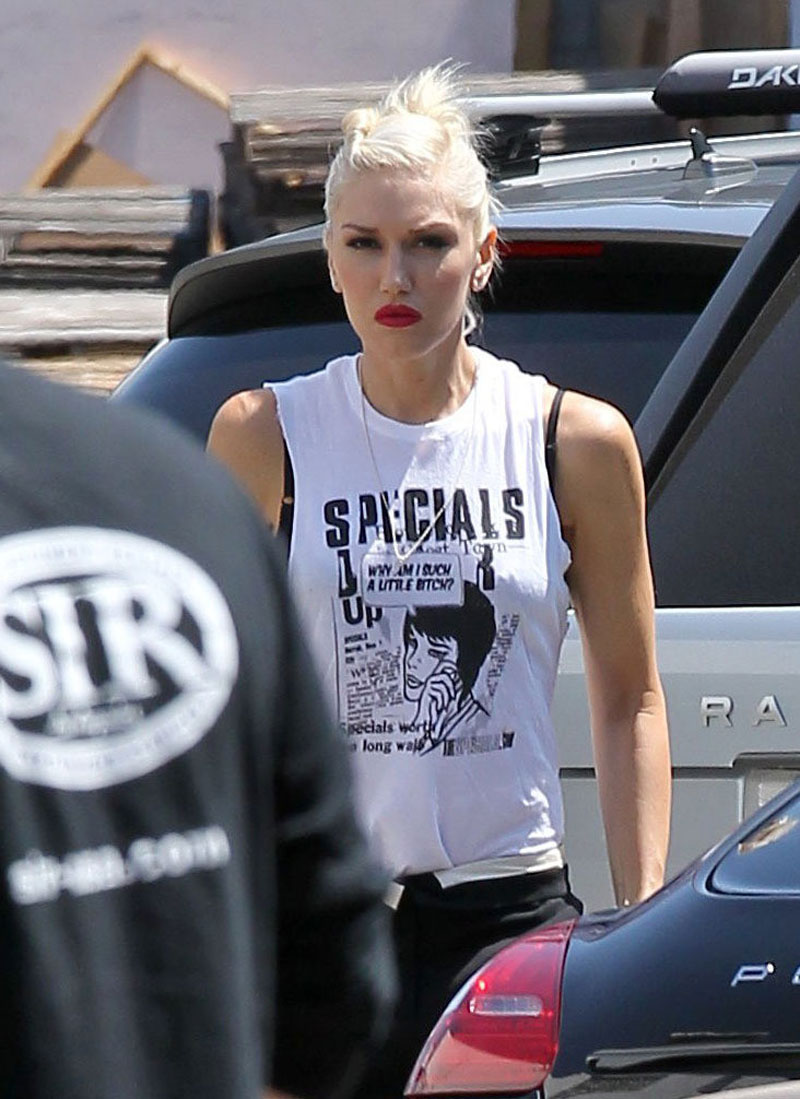 Gwen Stefani Arriving To Studio Hollywood