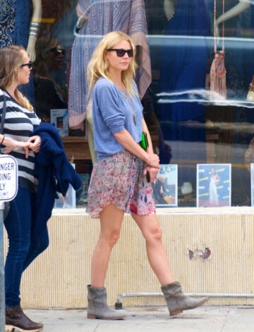 Gwyneth Paltrow Short Skirt Out About Beverly Hills