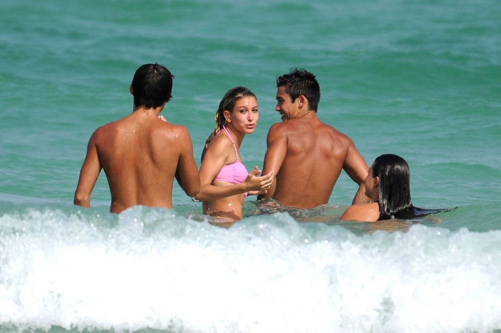 Hailey Baldwin Bikini Beach Miami