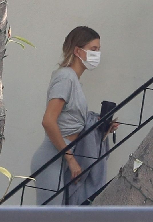 Hailey Bieber Arrives Studio Beverly Hills
