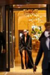 Hailey Bieber Leaves Hotel De Crillon Paris