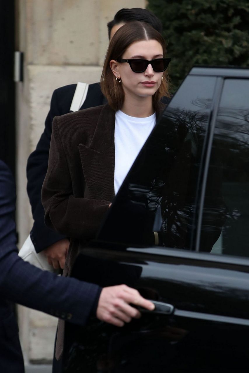 Hailey Bieber Out And About Paris
