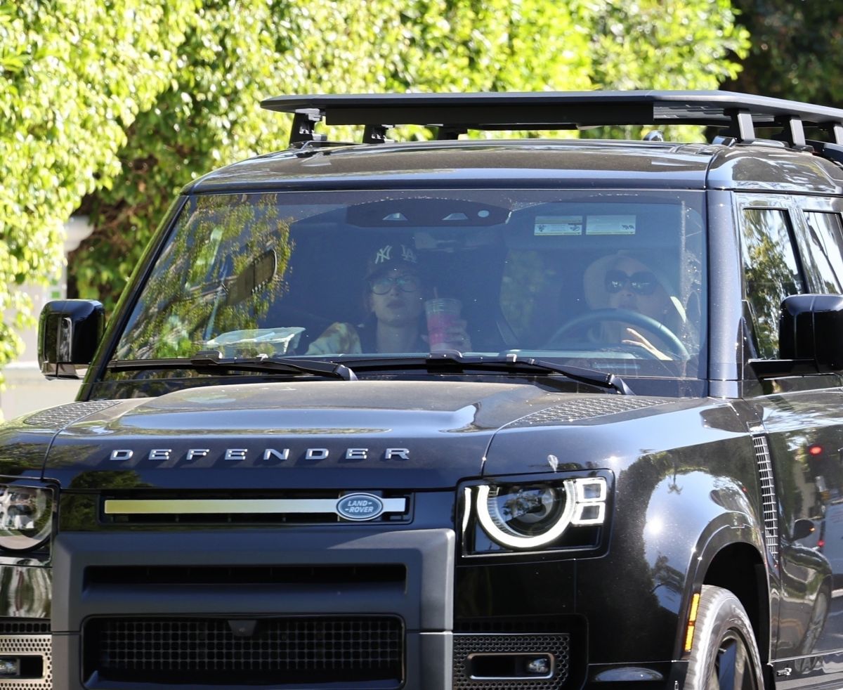 Hailey Bieber Out Driving Berverly Hills