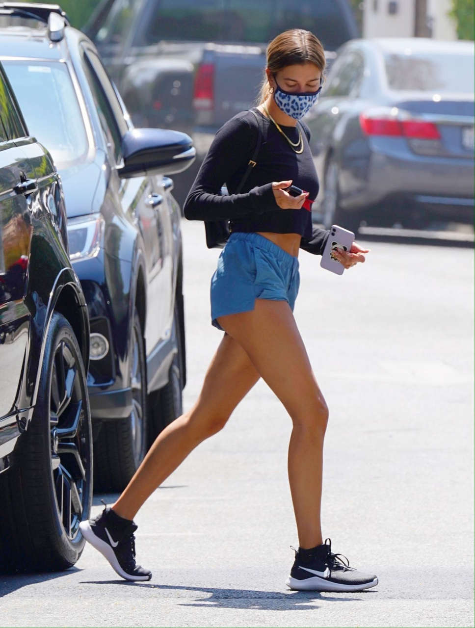 Hailey Bieber Shorts Out To Lunch West Hollywood