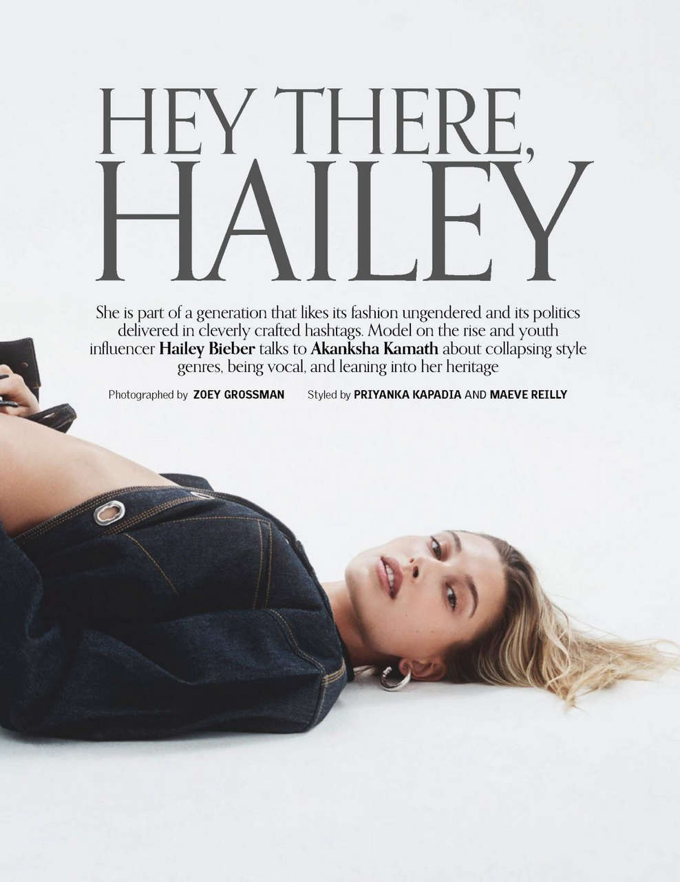 Hailey Bieber Vogue Magazine India August