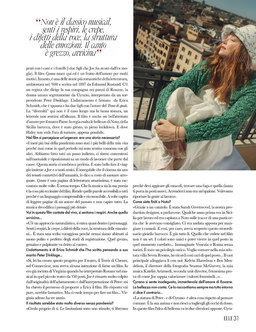 Haley Bennett Elle Magazine Italy February