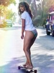 Halle Berry On A Skateboard Hot
