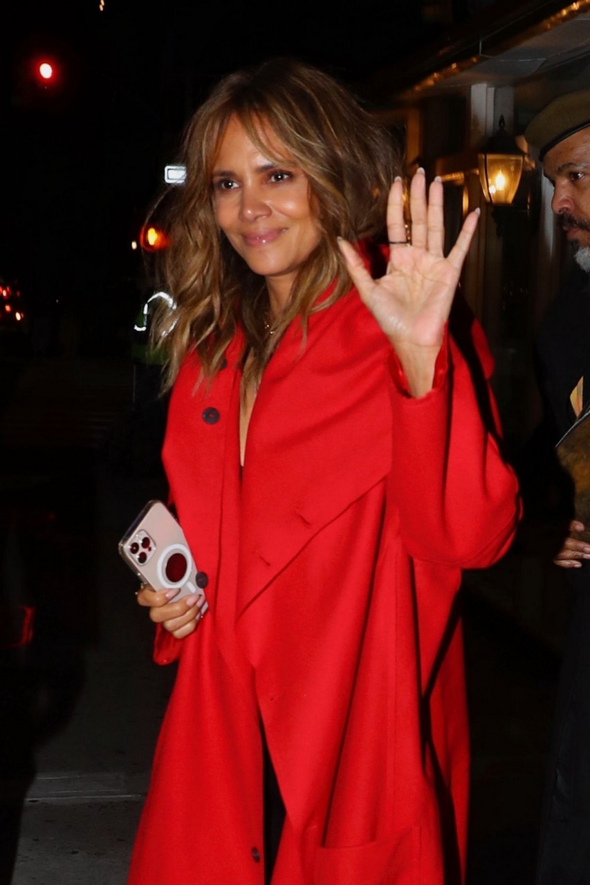 Halle Berry Out For Dinner Scalinatella Restaurant New York