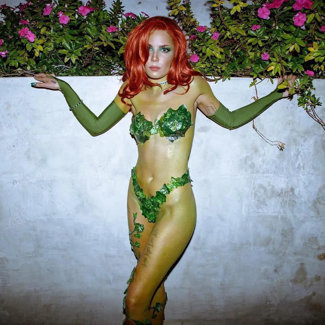 Halsey Dressed As Poison Ivy Hot