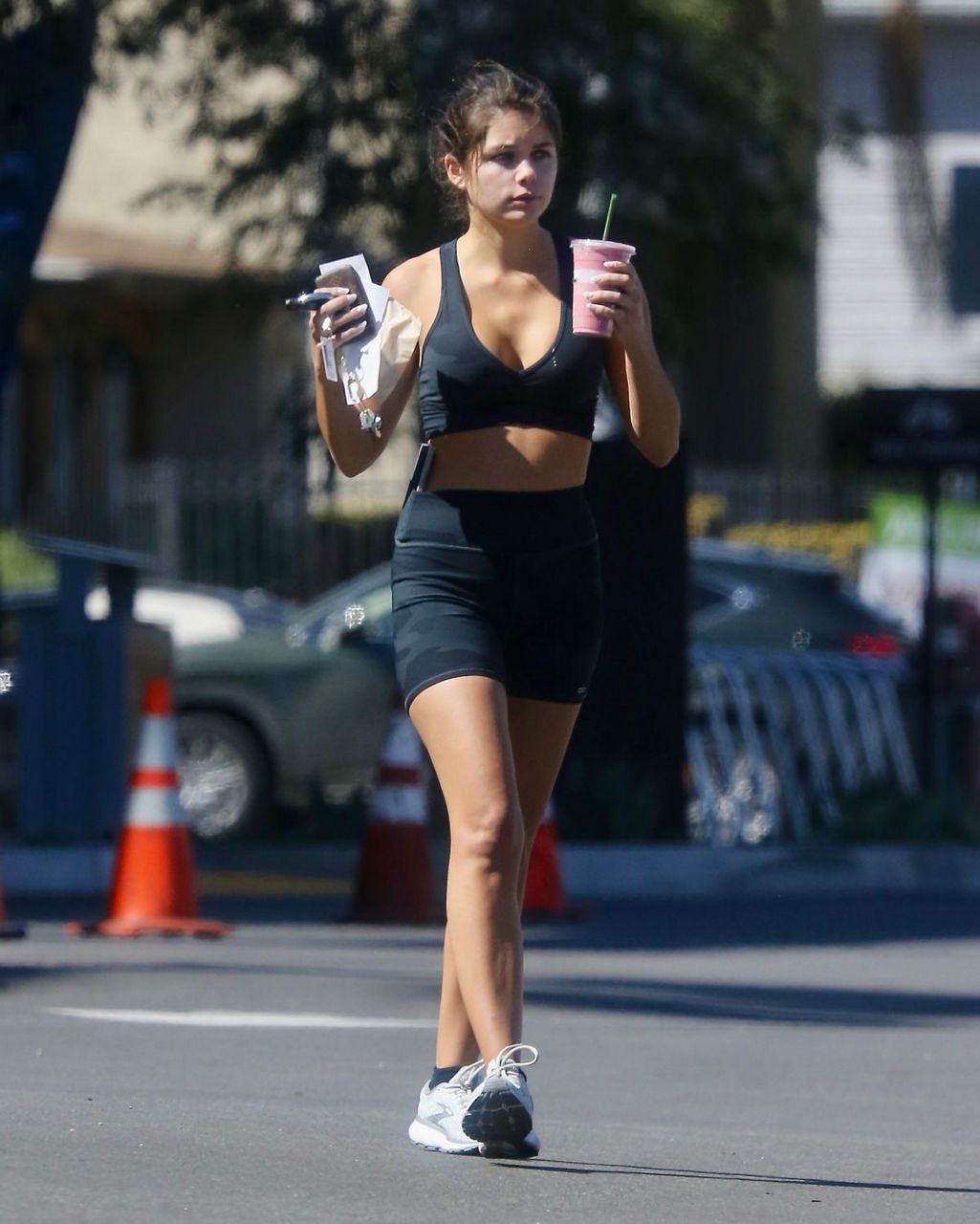 Hannha Ann Sluss Out For Smoothie After Workout West Hollywood