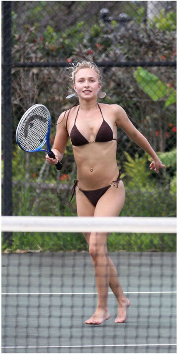 Hayden Panettiere Bikini Playing Tennis Hawaii