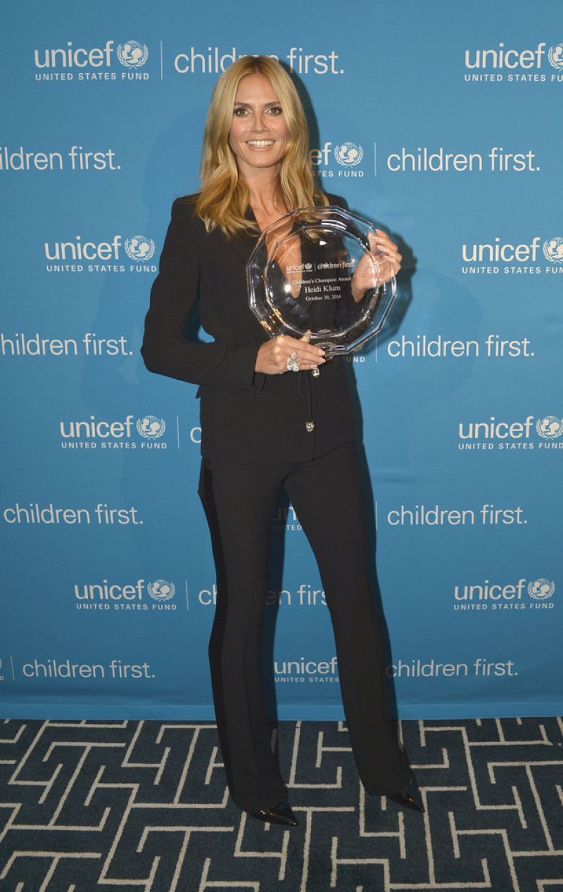 Heidi Klum 2014 Unicef Childrens Champion Award Dinner Boston