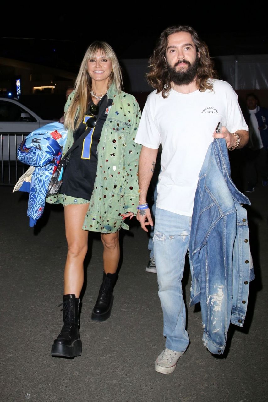 Heidi Klum And Tom Kaulitz Leaves Super Bowl Lvi Sofi Stadium Inglewood