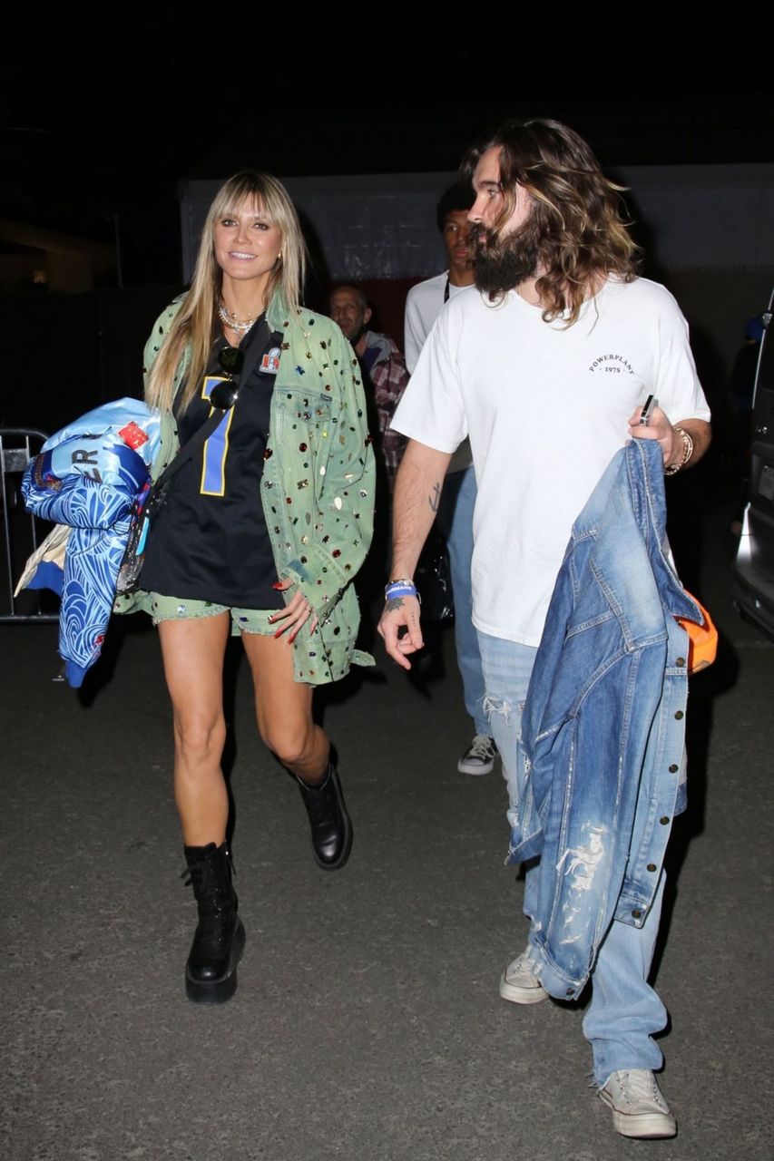 Heidi Klum And Tom Kaulitz Leaves Super Bowl Lvi Sofi Stadium Inglewood