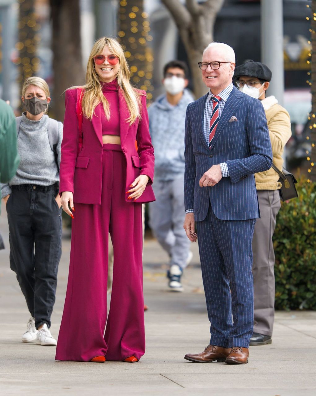 Heidi Klum Out Filming On Rodeo Drive Los Angeles