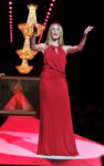 Heidi Klum Out For The Red Dress Collection Runway