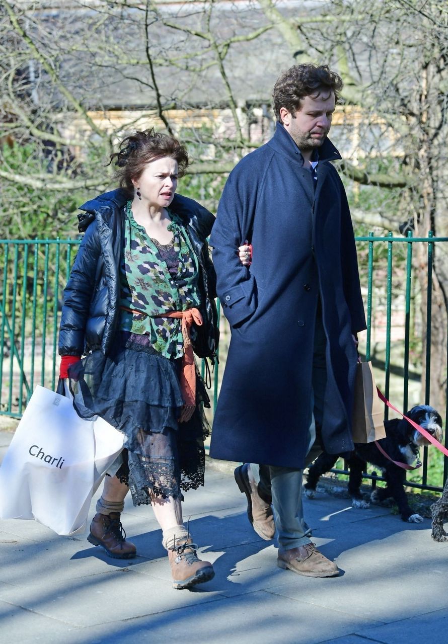 Helena Bonham Carter And Rye Dag Holmboe Out London