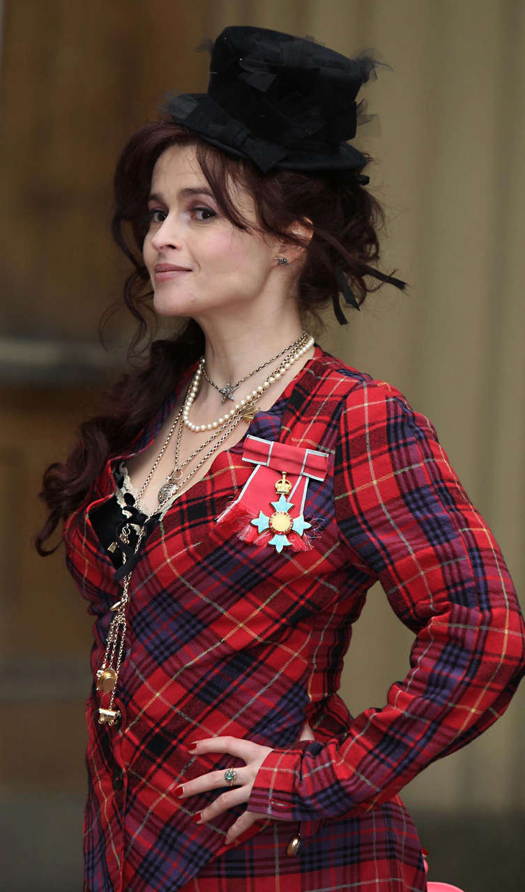 Helena Bonham Carter Cbe Medal Ceremony With Queen Elizabeth Ii