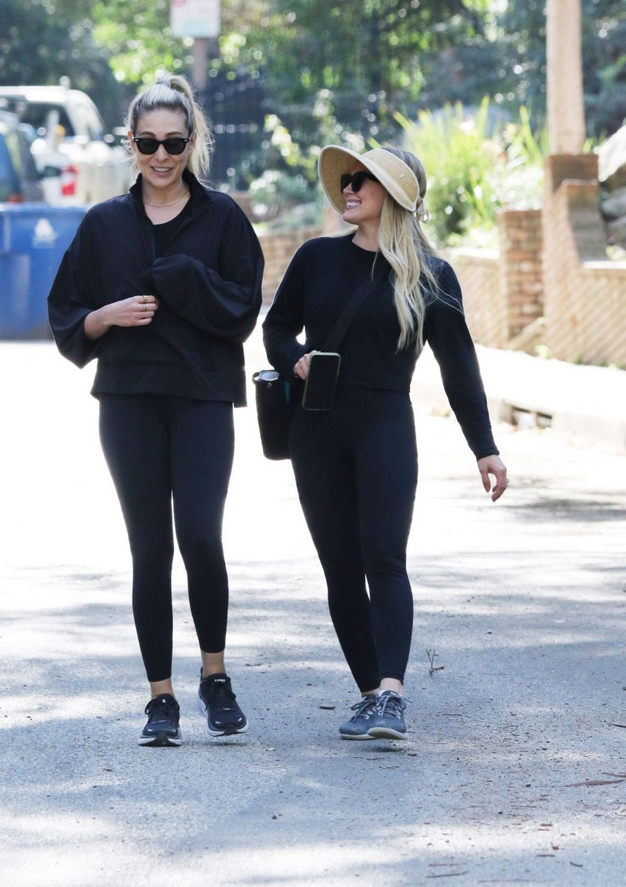 Hiary Duff Out Hiking With Friend Los Angeles