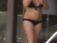 Hilary Duff Bikini Poolside Mexico