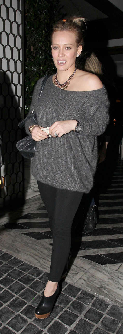 Hilary Duff Leaving Cecconis West Hollywood