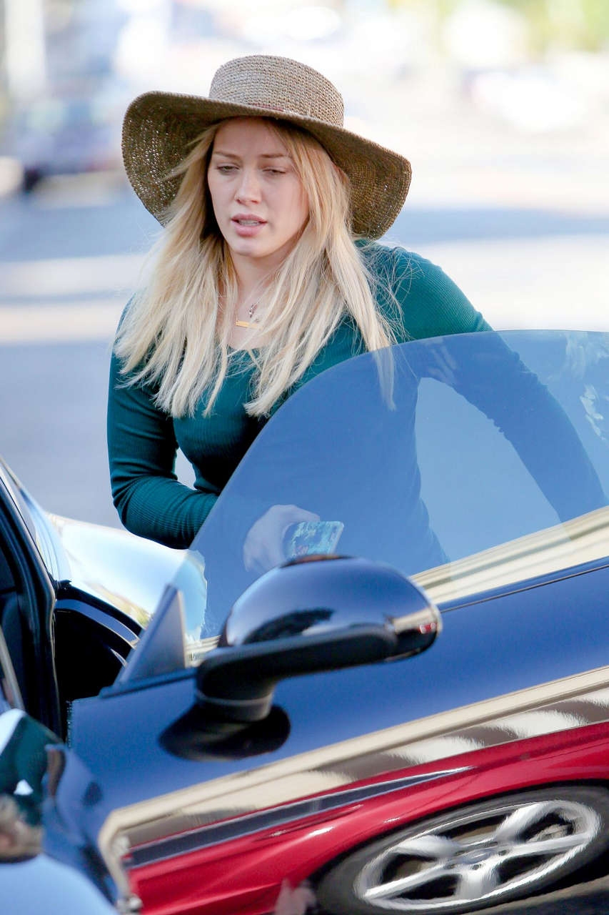 Hilary Duff Ripped Denim Out Los Angeles
