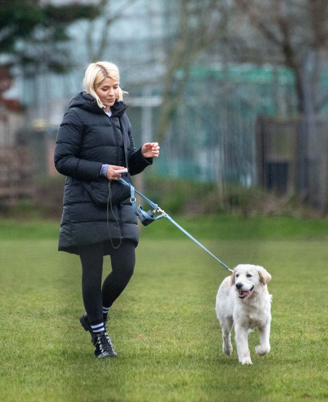Holy Willoghby Out With Her Golden Retriever London