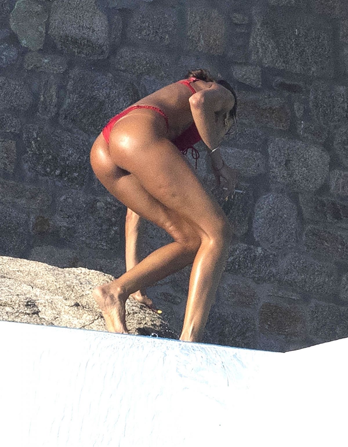 Iizabel Goulart Red Bikini Her Hotel Greece
