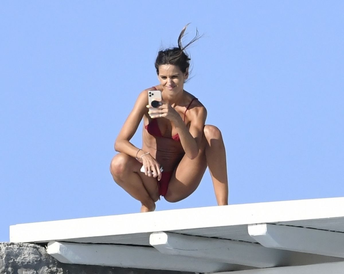 Iizabel Goulart Red Bikini Her Hotel Greece