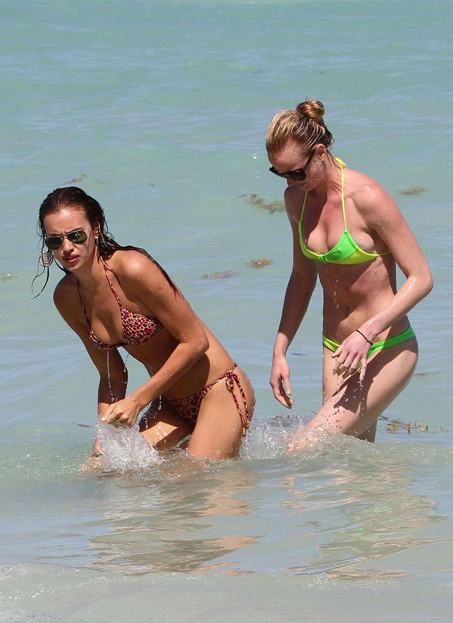 Irina Shayk Bikini Candids Beach Miami