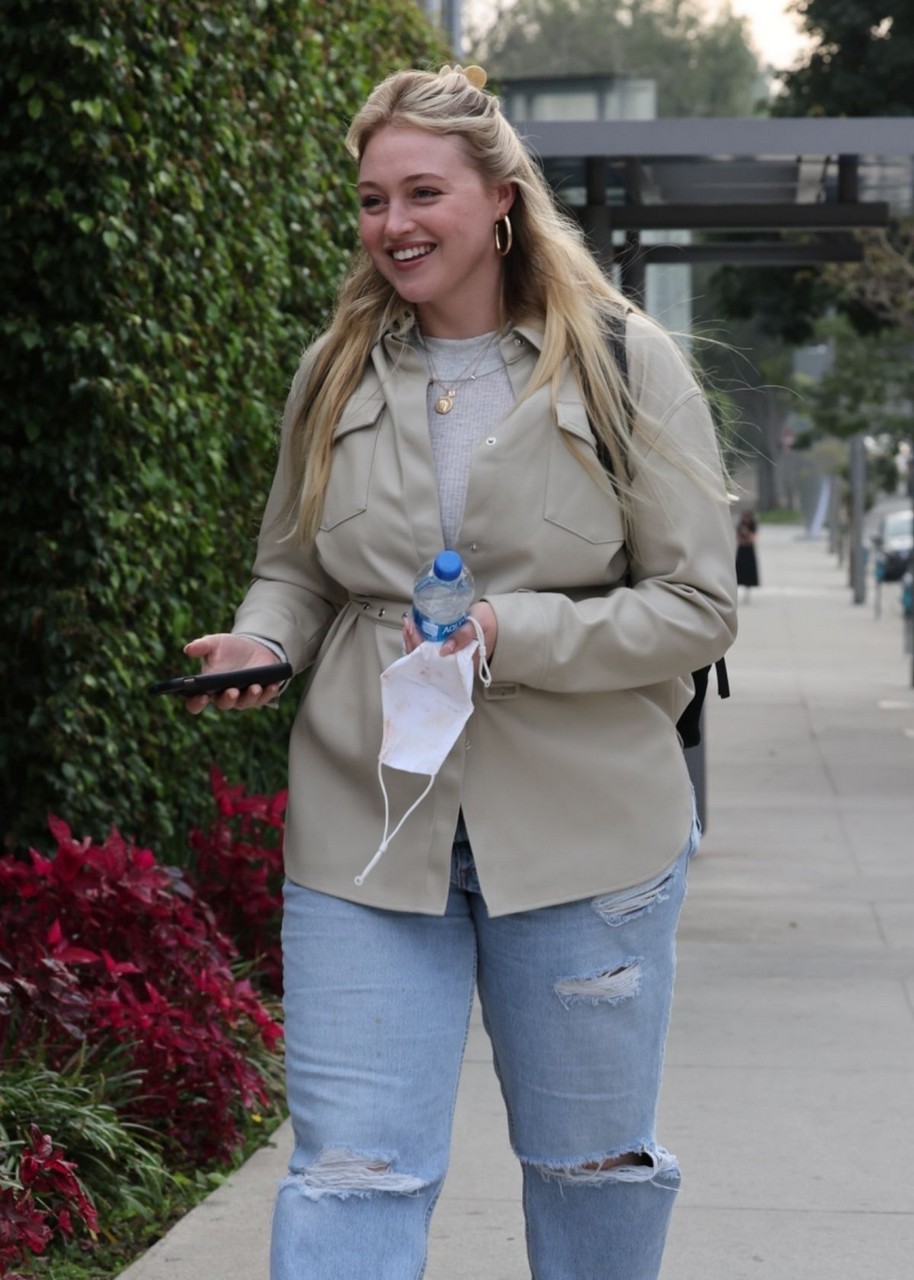 Iskra Lawrence Leaves Meeting West Hollywood