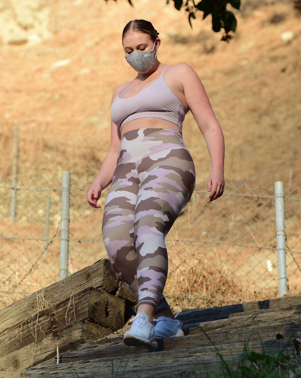 Iskra Lawrence Tights Out Hiking Los Angeles