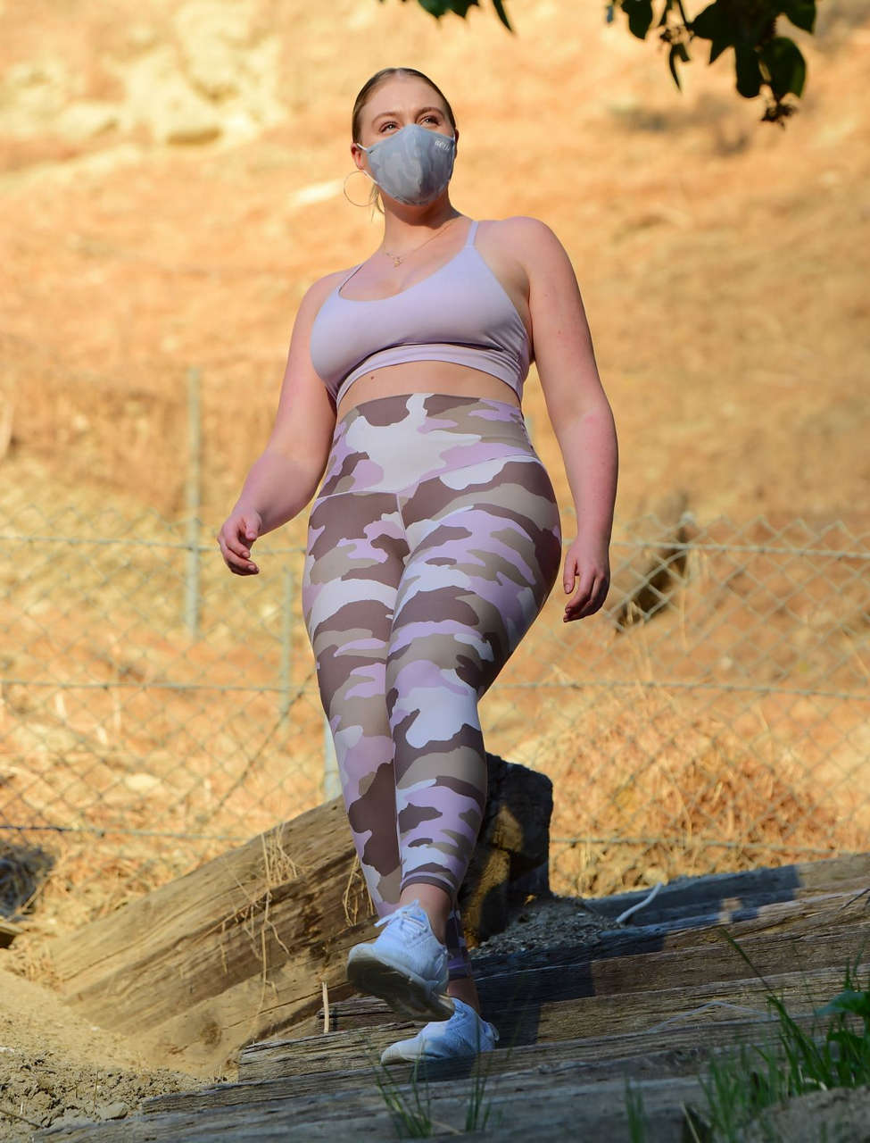 Iskra Lawrence Tights Out Hiking Los Angeles