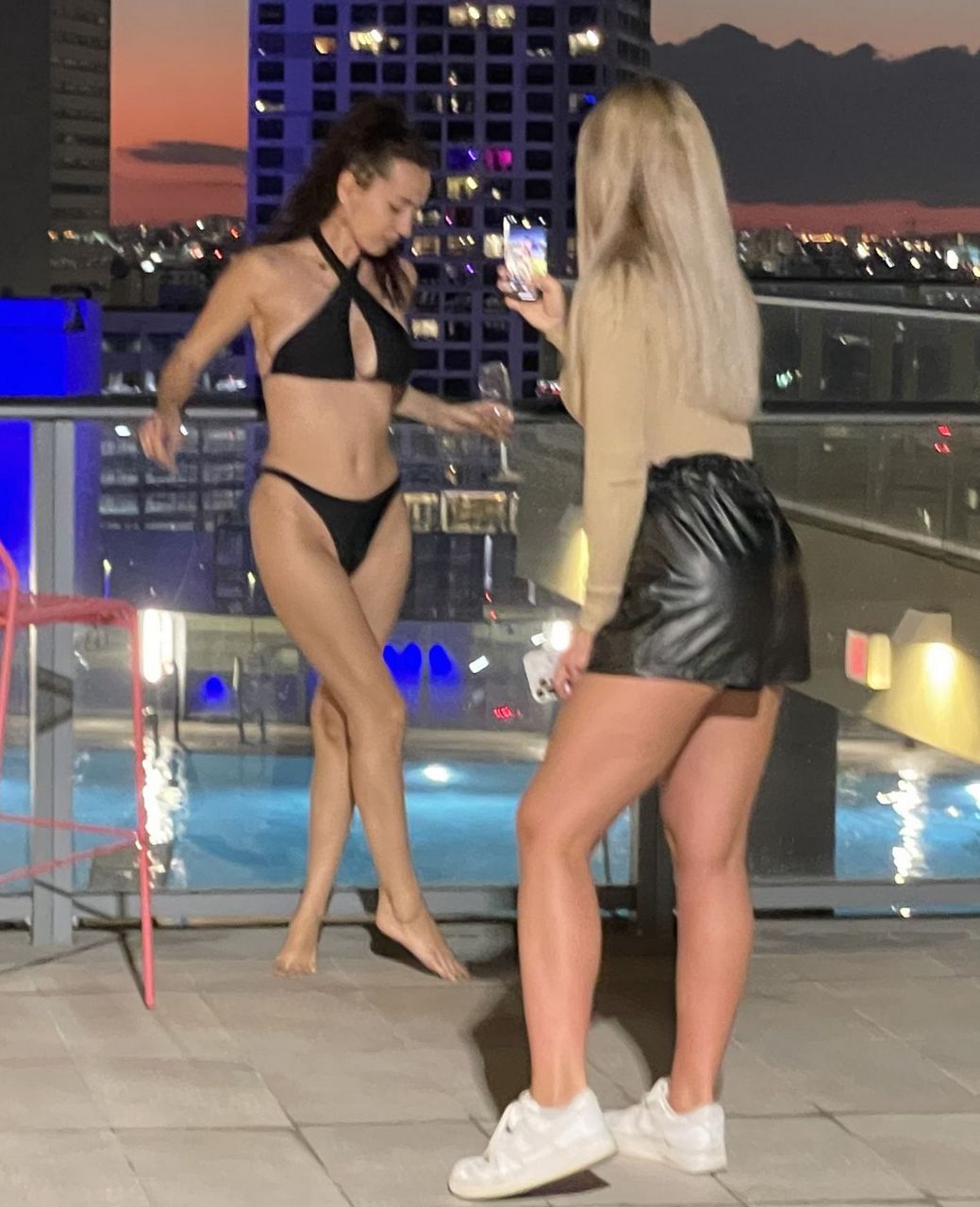 Iva Kovacevic Bikini Roof Pool Miami