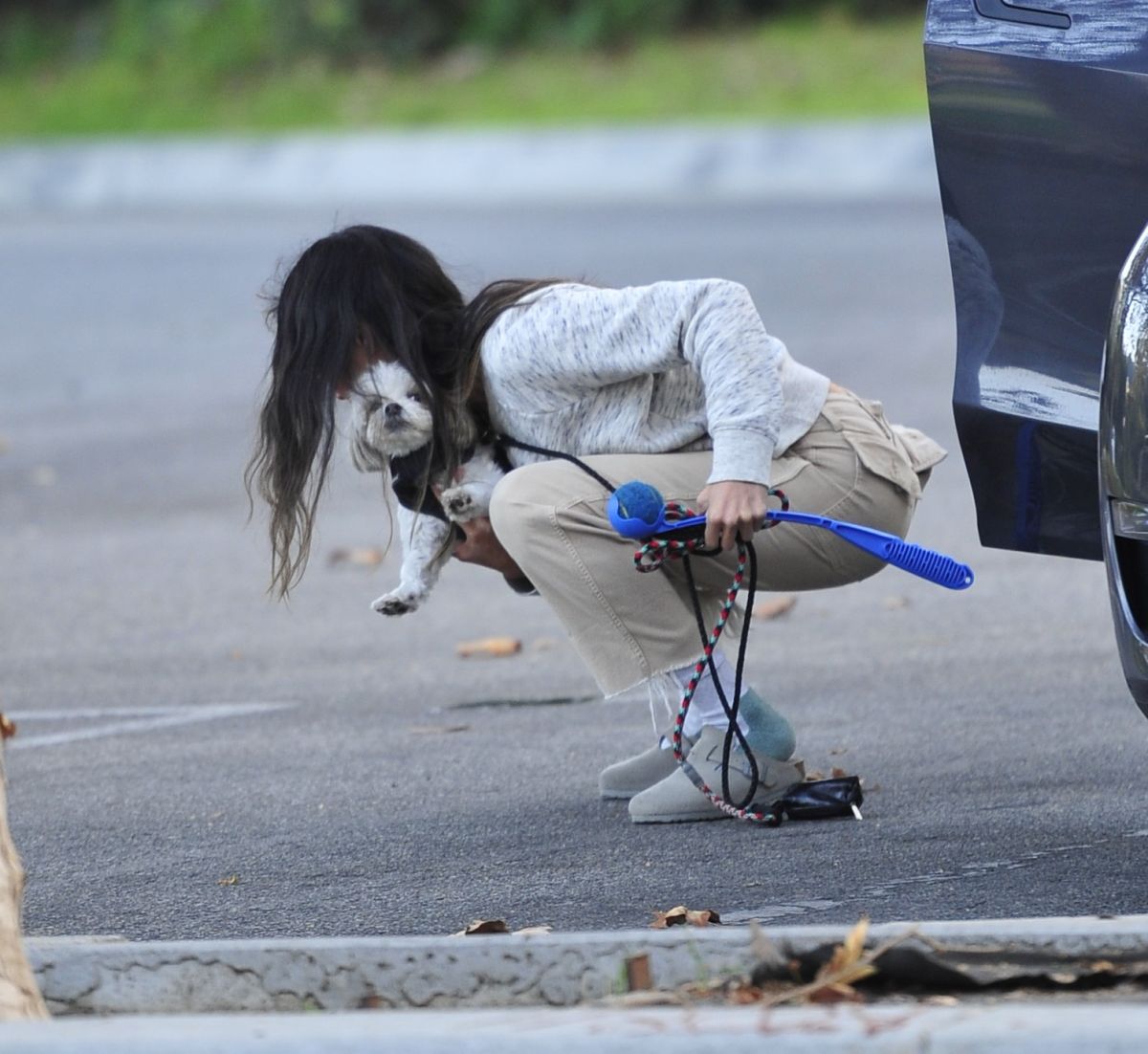 Jamie Chung Picks Up After Her Dog Dog Park Los Angeles