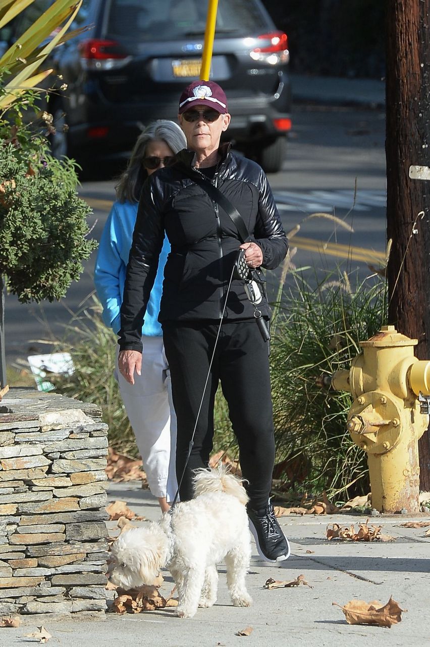 Jamie Lee Curtis Out With Her Dog Los Angeles