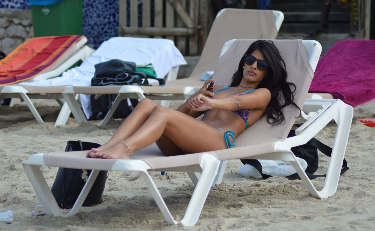 Jasmin Walia Bikini Beach Ibiza