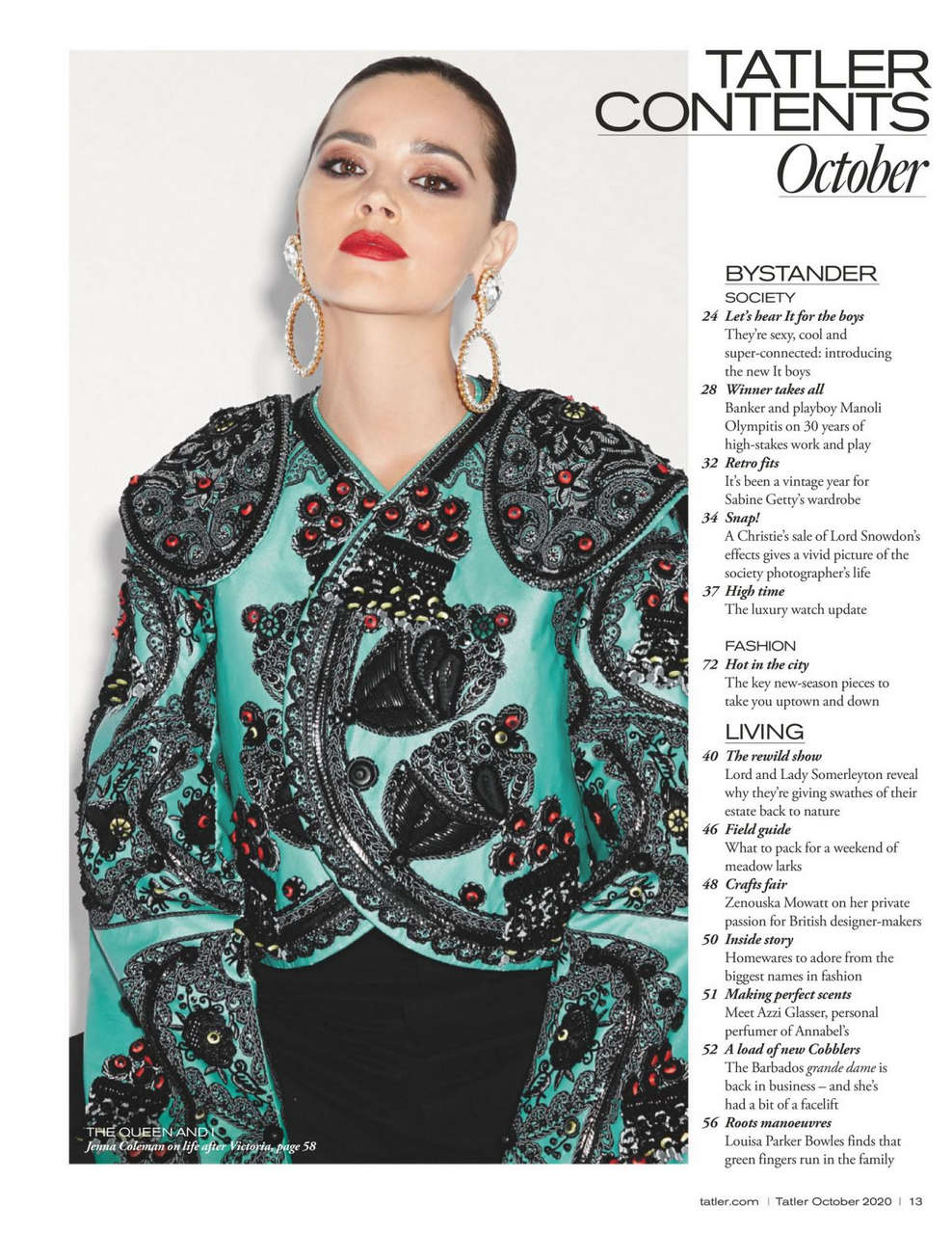 Jenna Louise Coleman For Tatler Magazine October