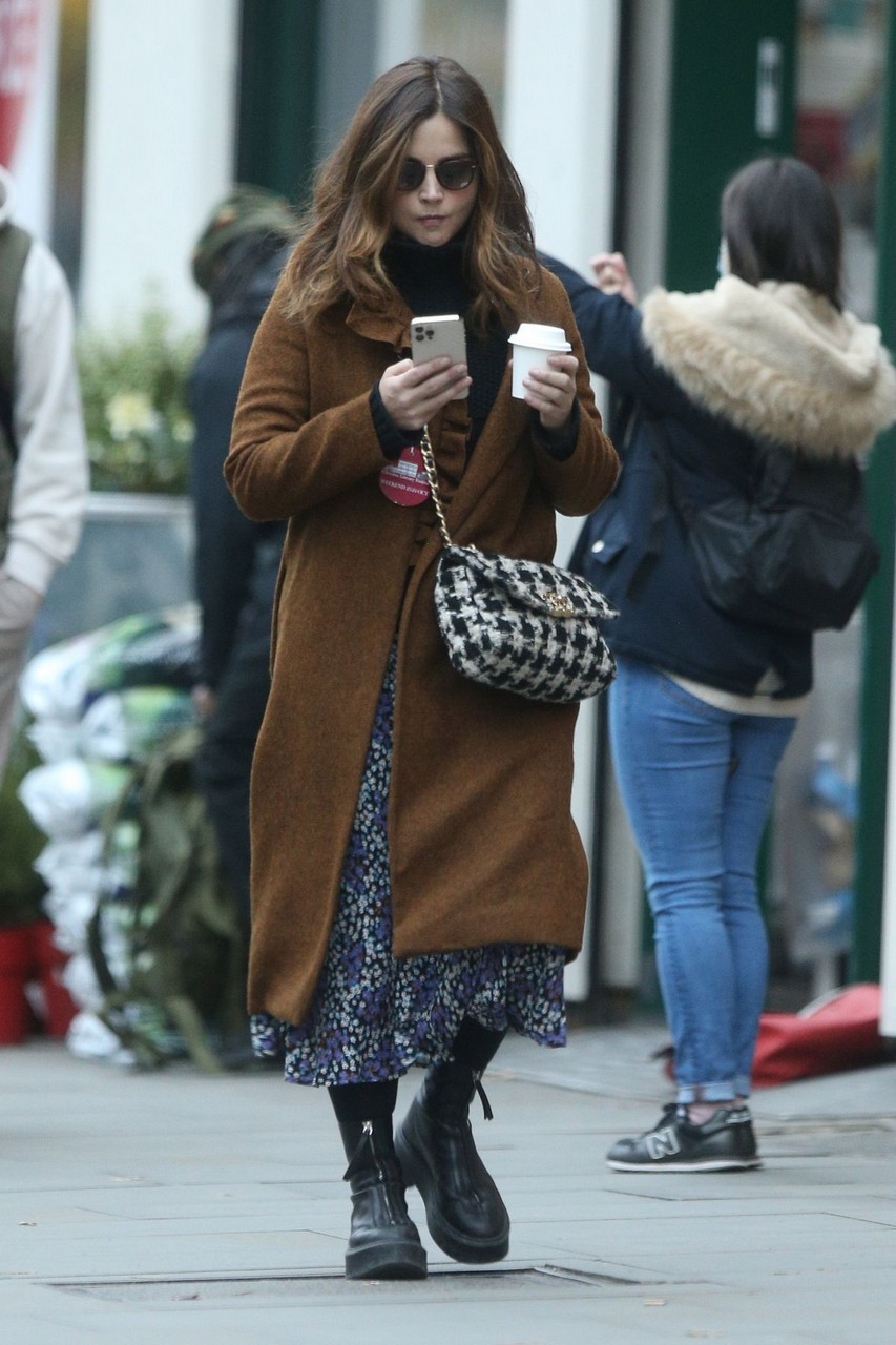 Jenna Louise Coleman Out For Coffee London