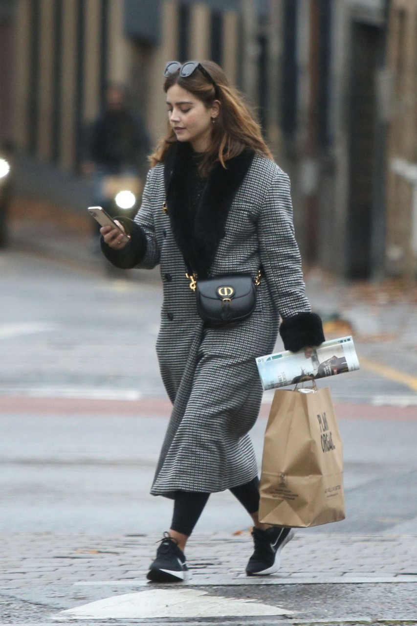 Jenna Louise Coleman Out Shopping For Groceries London